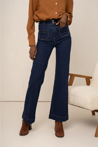 Elena Flare Navy Wash Jeans