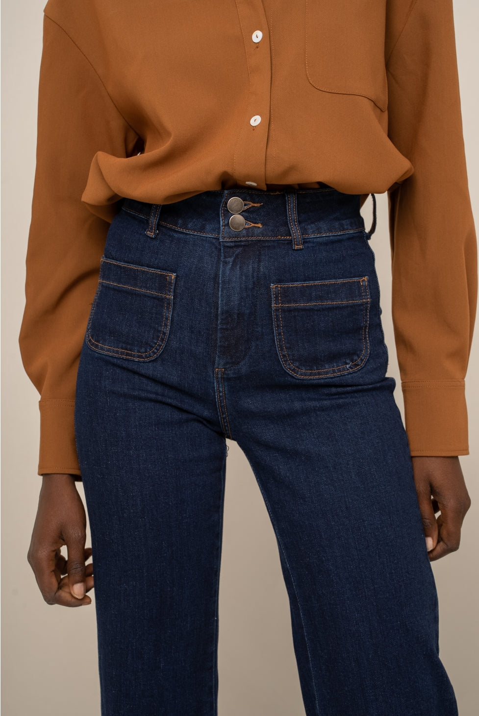 Elena Flare Navy Wash Jeans