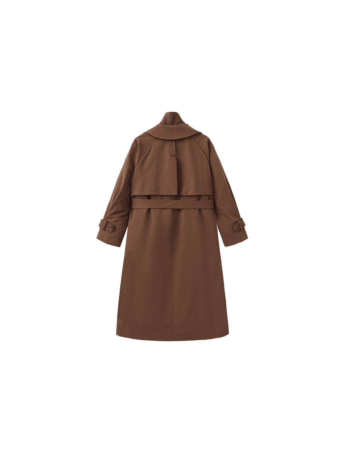 ONE BY CUBIC Double-Layer Long Trench Coat Style Down Coat