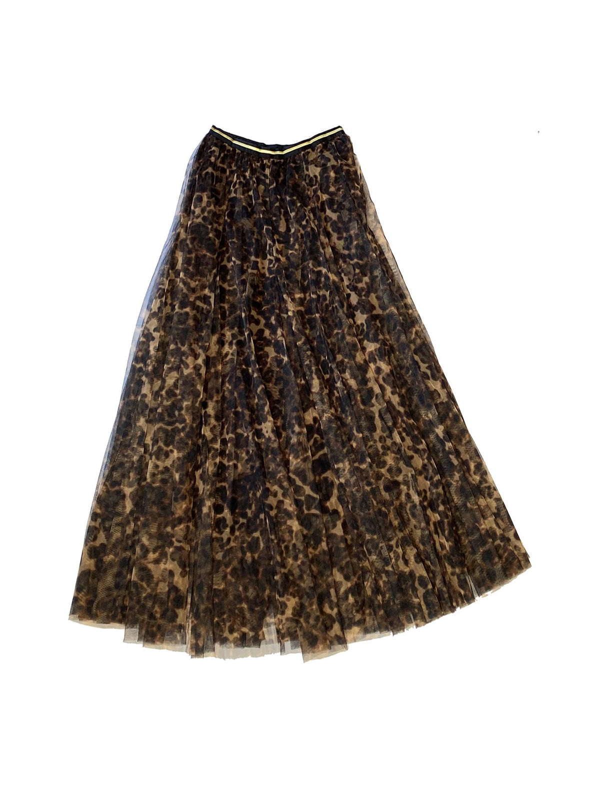 Tulle Skirt in Large Leopard Print