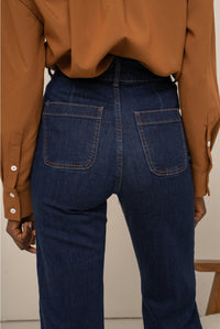 Elena Flare Navy Wash Jeans