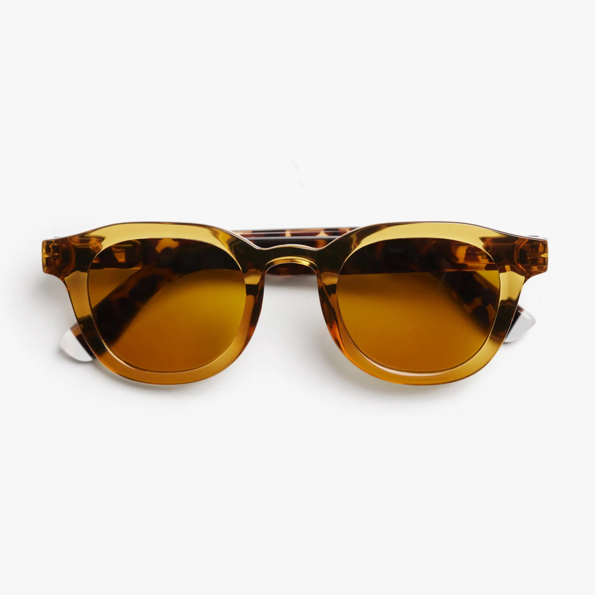 Andy Glossy Sunglasses | Ecru Olive Combi