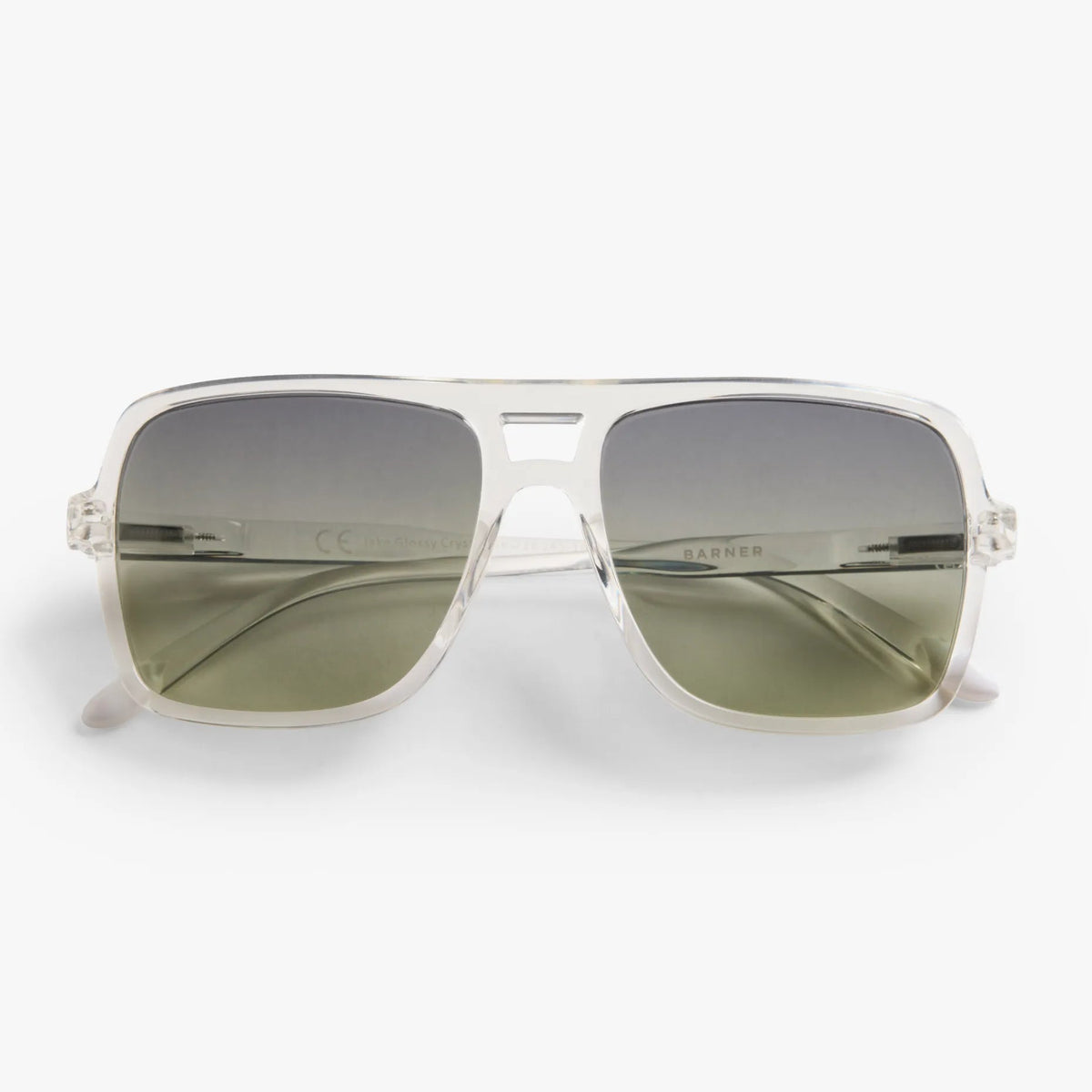 Jake Glossy Sunglasses | Clear