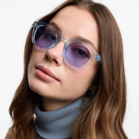 Andy Glossy Sunglasses | Baby Blue