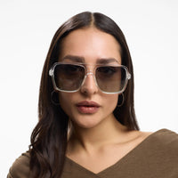 Jake Glossy Sunglasses | Clear