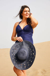 Cut Out Detail Sun Hat | Navy