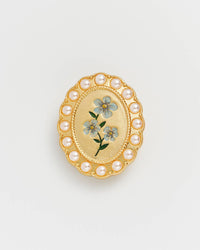 Forget Me Not Cameo Brooch