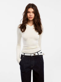 CUBIC Wool Blend V-Neck Knit T-Shirt