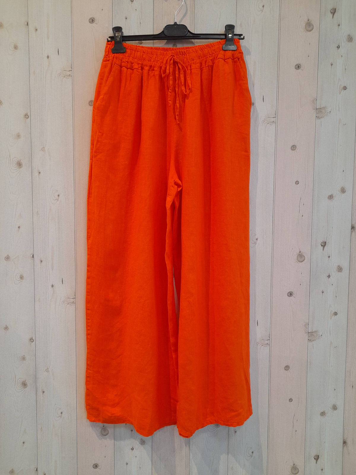 Linen Trousers with Elasticated Waist