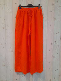 Linen Trousers with Elasticated Waist