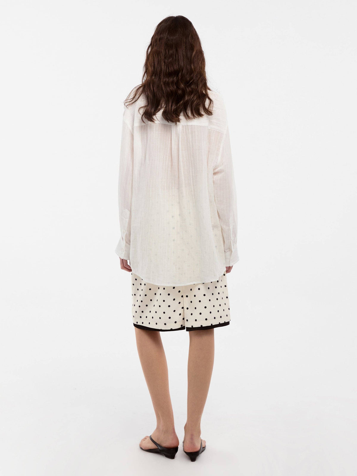 CUBIC Ramie Lightweight Long-Sleeved Shirt | White