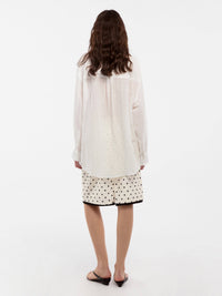CUBIC Ramie Lightweight Long-Sleeved Shirt | White