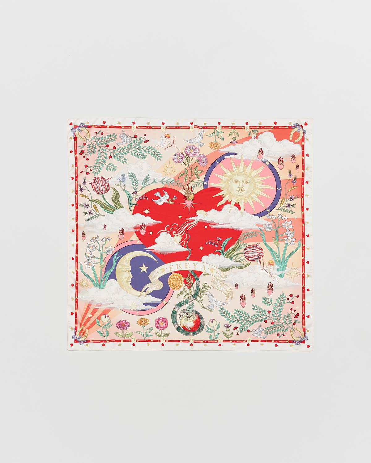 Freya Pink Narrative Square Scarf