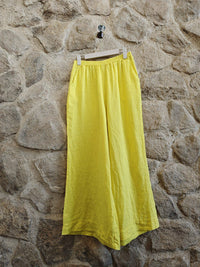 Wide Leg Linen Trousers