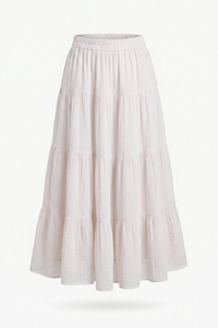 Cotton Tiered Skirt | Blue