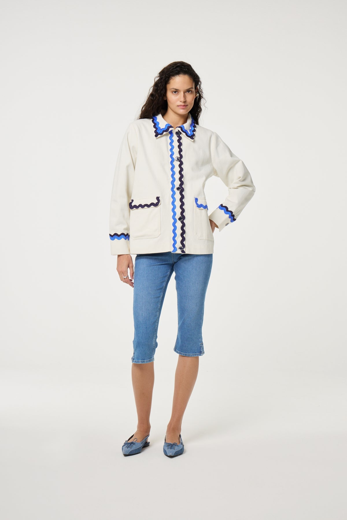Melodie White & Blue Jacket