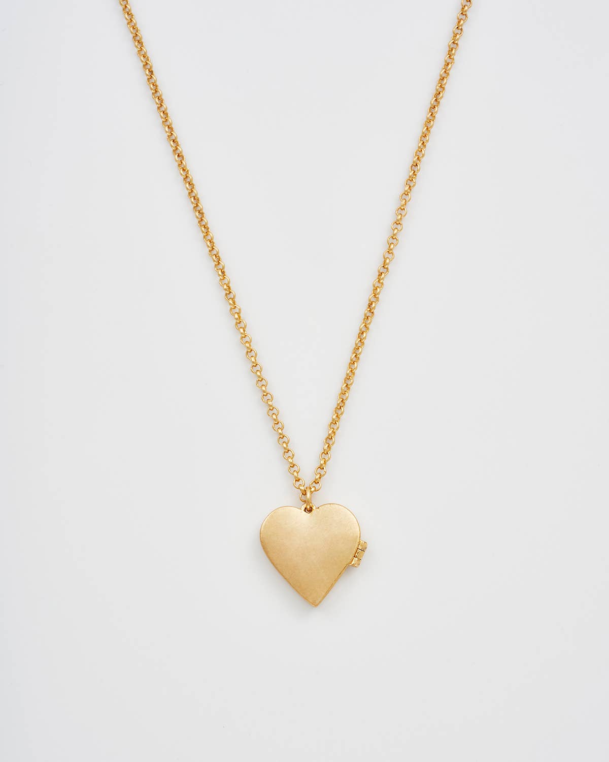 Floral Heart Gold Locket Necklace