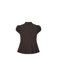 Lyocell Blend Peplum Blouse