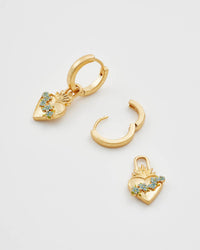 Sacred Heart Huggie Earrings