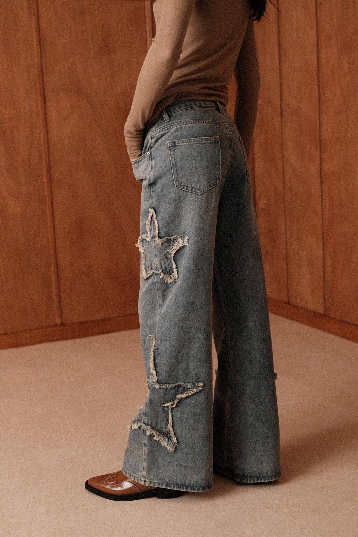 Félicie Star Wide Straight Jeans