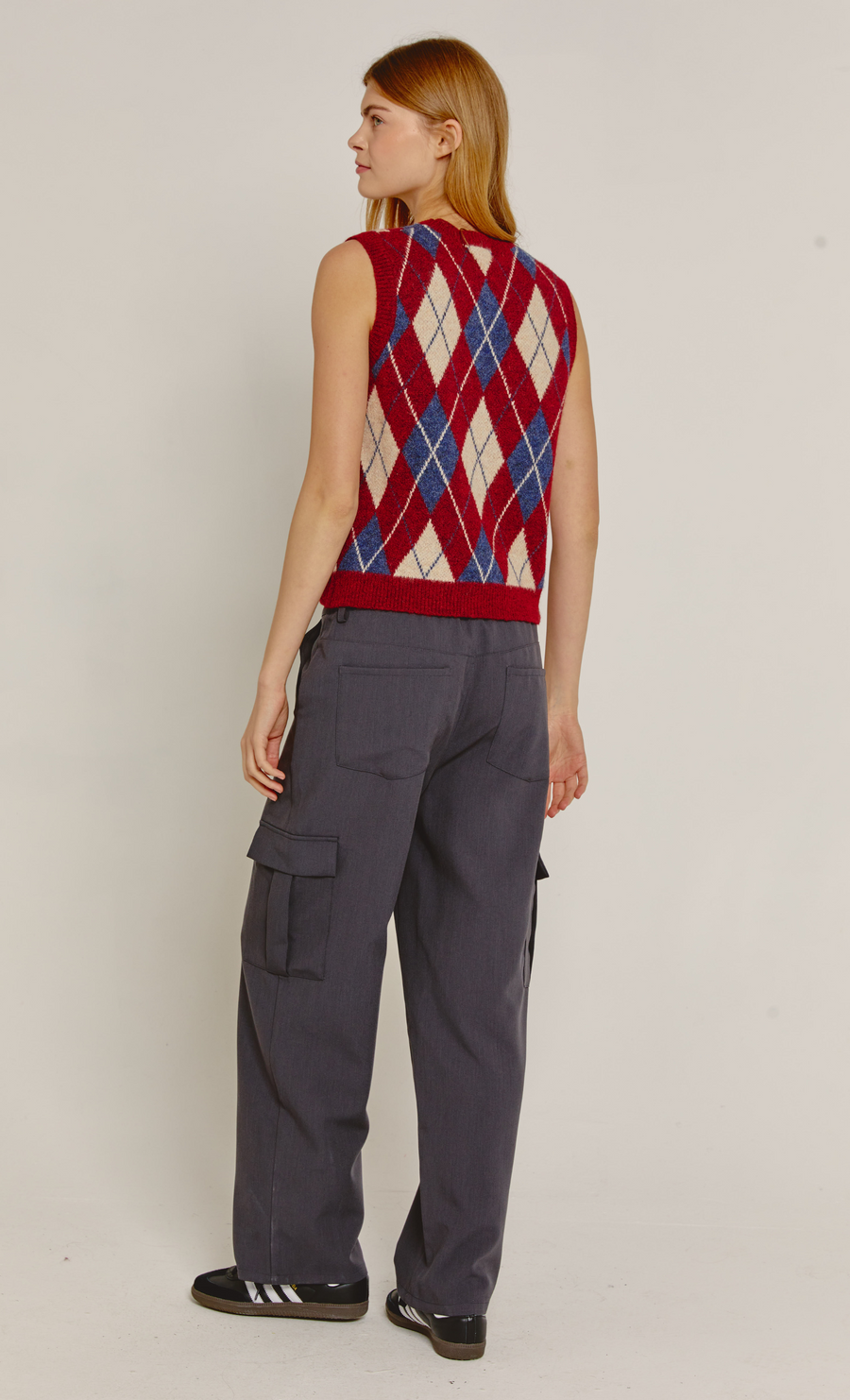 Charcoal Tailored Cargo Trousers