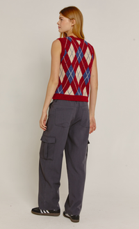 Charcoal Tailored Cargo Trousers