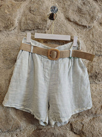 Linen Shorts with Belt