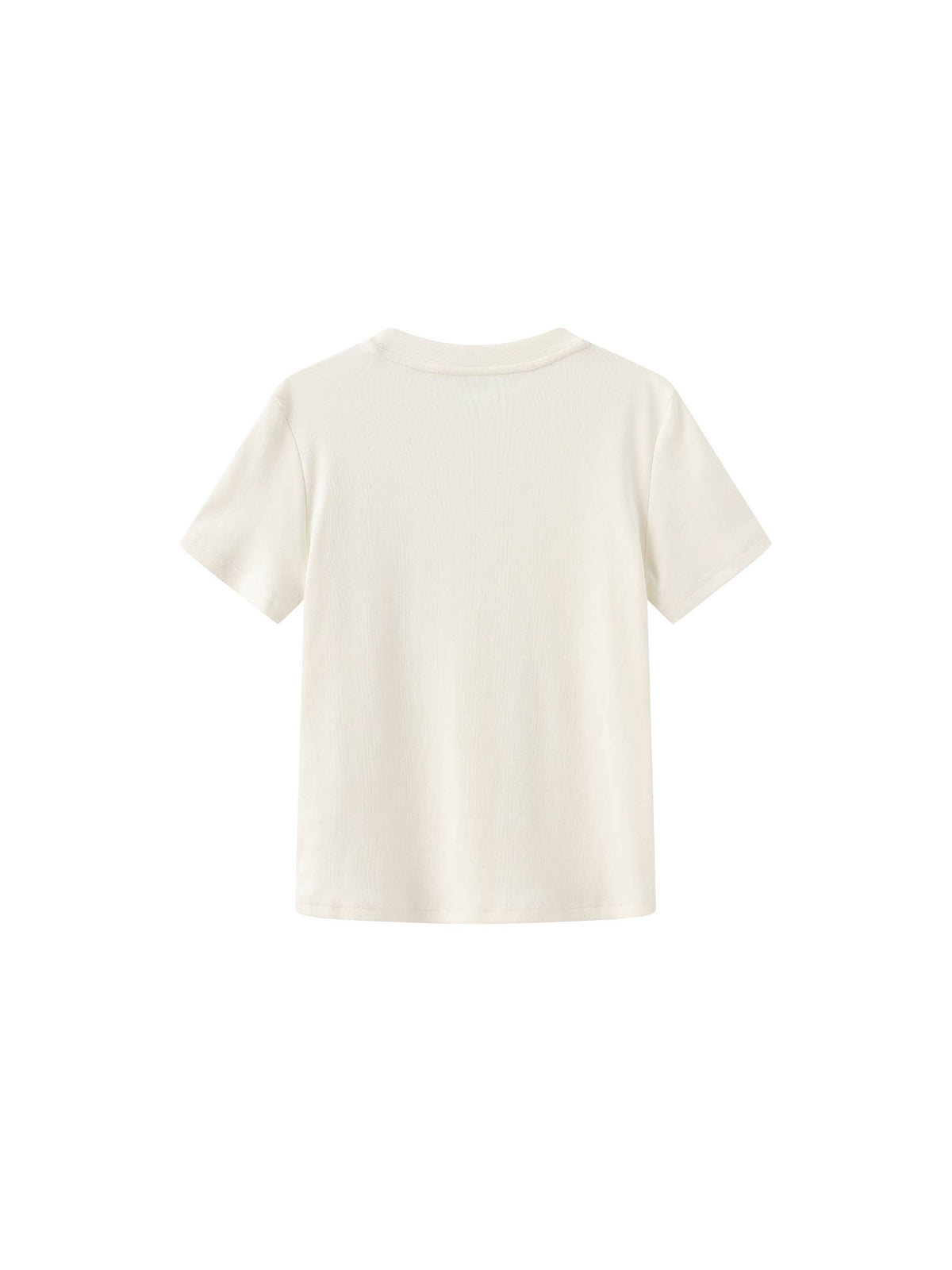 C BY CUBIC Crew Neck Short-Sleeve T-Shirt | White