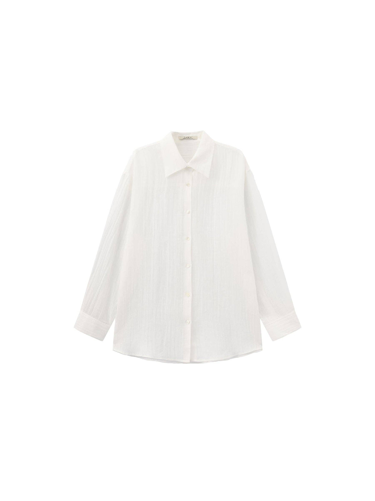 CUBIC Ramie Lightweight Long-Sleeved Shirt | White