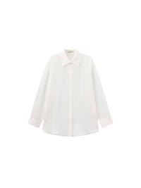 CUBIC Ramie Lightweight Long-Sleeved Shirt | White
