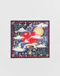 Navy Freya Narrative Square Scarf