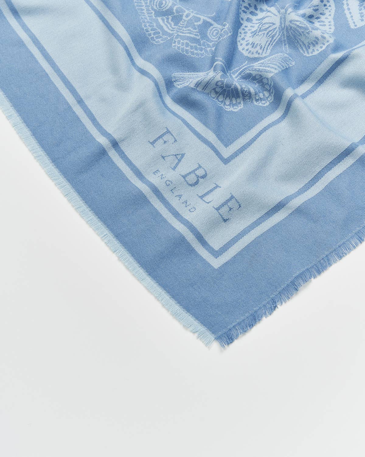 Butterfly Blue Jacquard Scarf