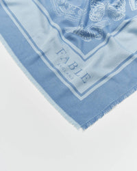 Butterfly Blue Jacquard Scarf