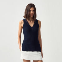 CUBIC Paperfeel V-Neck Tank Top