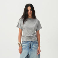 CUBIC Lyocell Blend Off-Shoulder Fitted Top