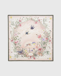 High Tea Ivory Narrative Square Scarf