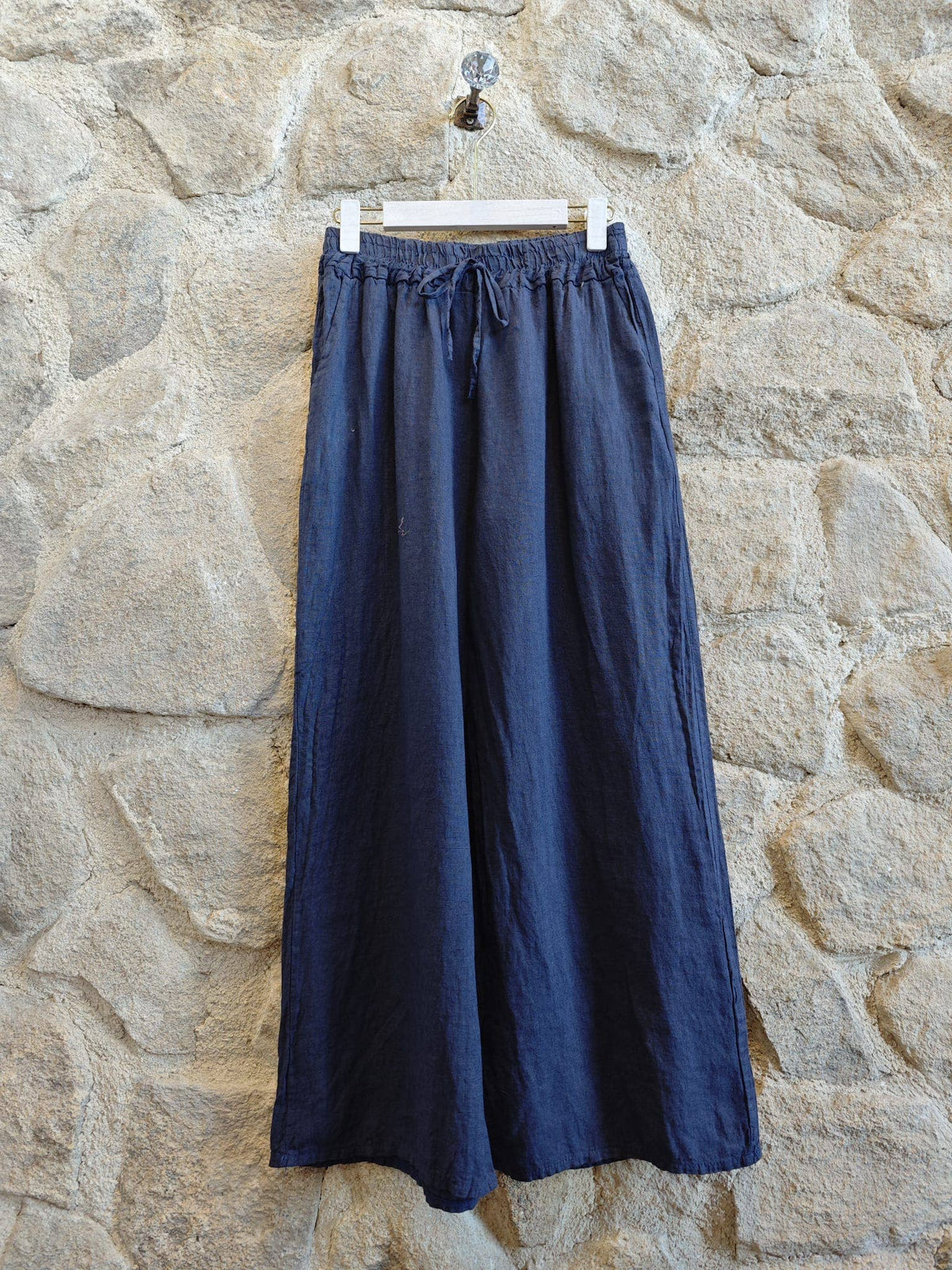 Linen Trousers with Elasticated Waist
