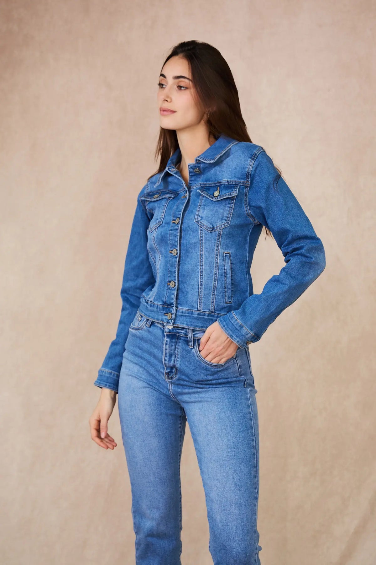 Women's Denim Jacket | Navy Wash