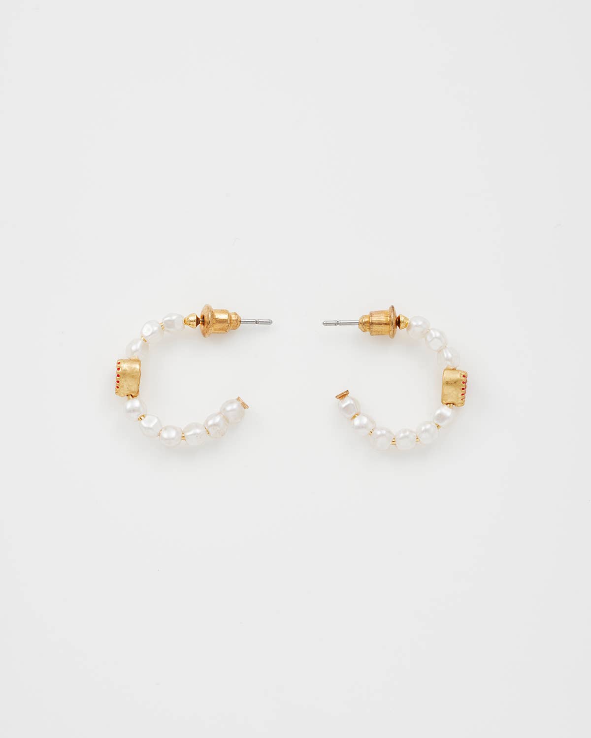 Heart Pearl Hoop Earrings