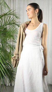 Linen Wrap Skirt