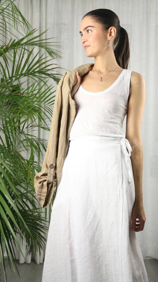 Linen Wrap Skirt