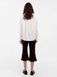 CUBIC Lace-Trimmed Linen Long-Sleeve Shirt