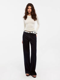 CUBIC Wool Blend V-Neck Knit T-Shirt