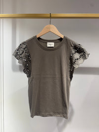 Cotton Top with Sleeves | Khaki
