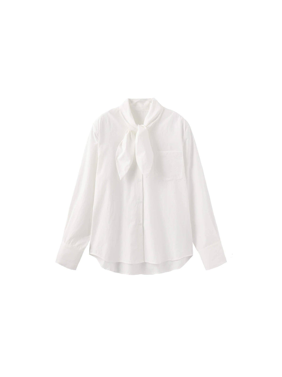 Vintage Tie Loose Striped Shirt | White