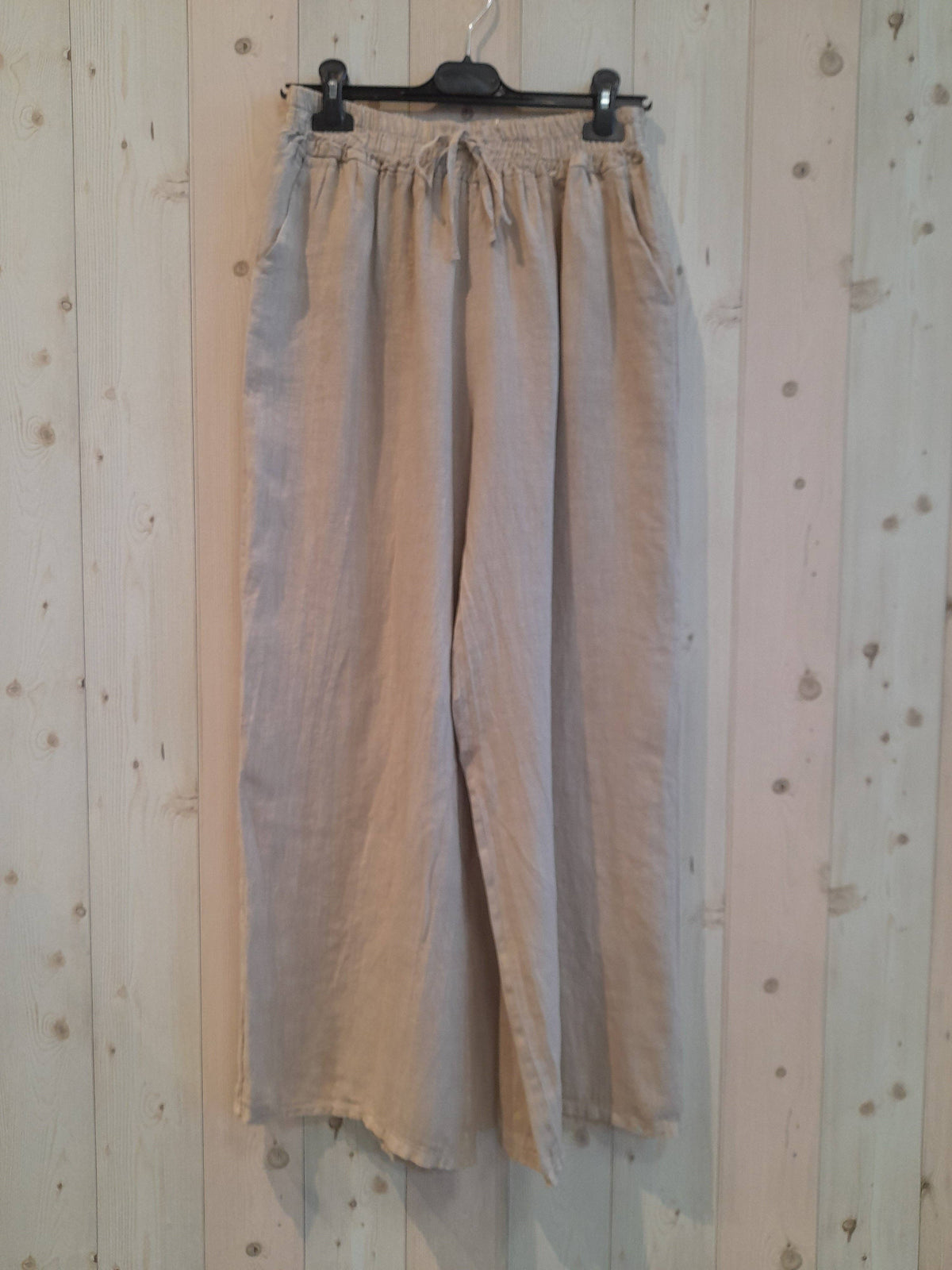 Linen Trousers with Elasticated Waist
