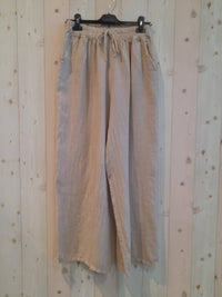 Linen Trousers with Elasticated Waist