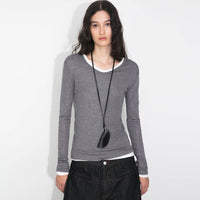 Basic Long-Sleeve Layering Top | Crew Neck