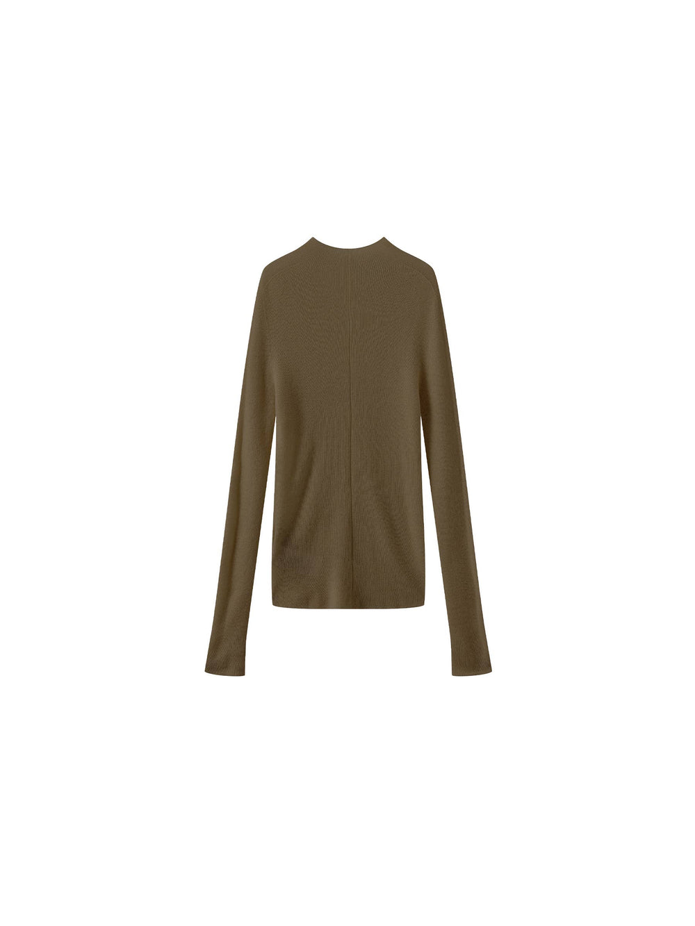 Merino Wool Turtleneck Knitwear Jumper | Khaki
