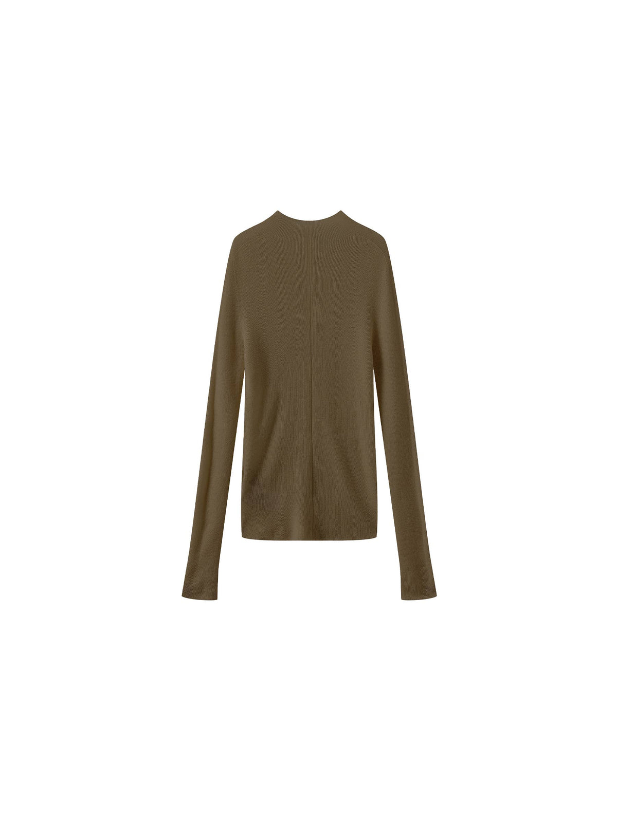 Merino Wool Turtleneck Knitwear Jumper | Khaki